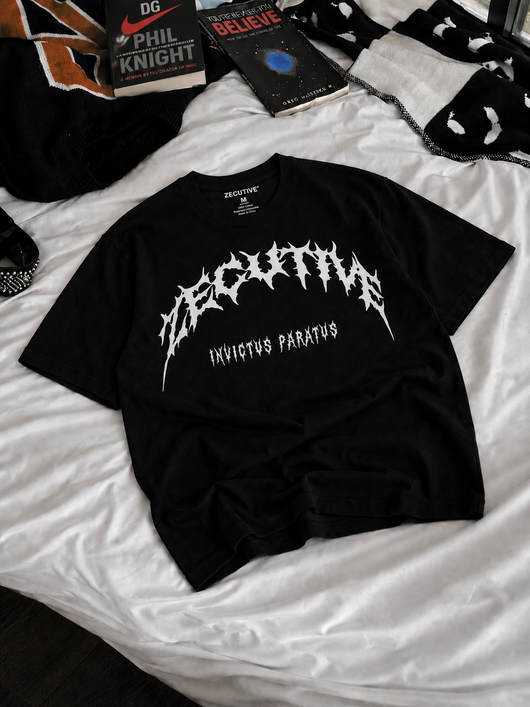 Invictus Oversized Tee - Black